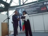 Заместник областният управител, г-жа Евелина Апостолова връчи златни медали на участниците в Международен технически панаир